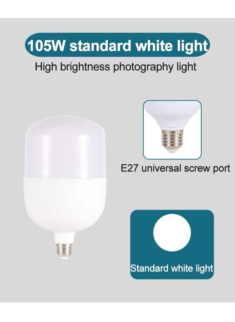 Photography SoftBox Lighting Kit with 2 Pcs 105W White Bulb and SoftBox, Carry Bag for Portrait Product Shooting