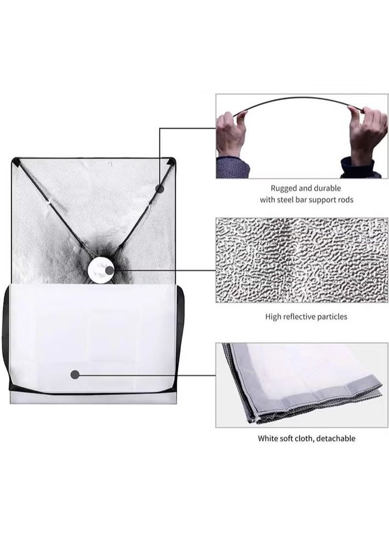 Photography SoftBox Lighting Kit with 2 Pcs 105W White Bulb and SoftBox, Carry Bag for Portrait Product Shooting
