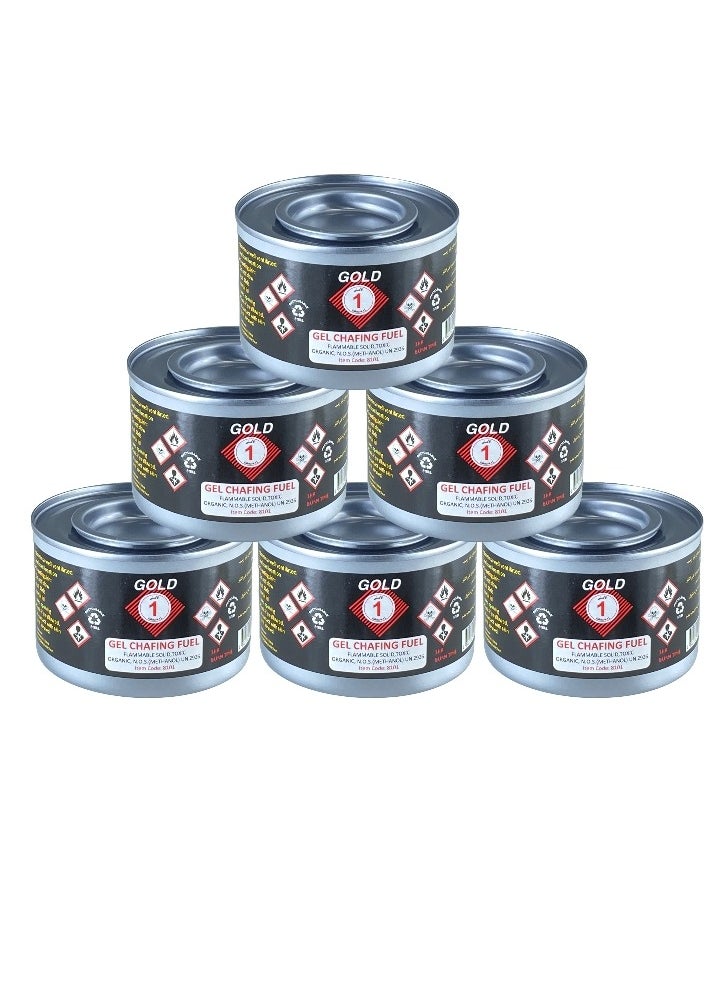 GOLD ONE Chafing Dish Fuel Methanol Gel 6 pieces  - Image 1
