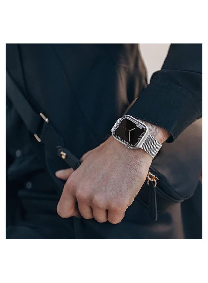 Strap Replacement Band For Apple Watch 42/44/45/49mm - Silver - Image 5