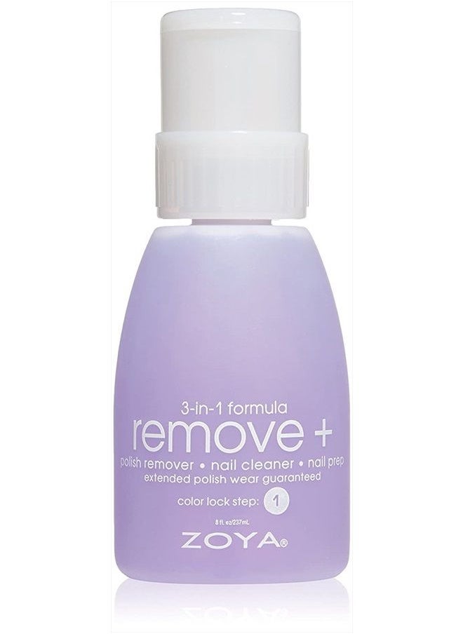 Zoya Remove Plus 3 in 1 Formula - Polish Remover, Nail Cleaner, Nail Prep, 8 Fl Oz  - Image 1