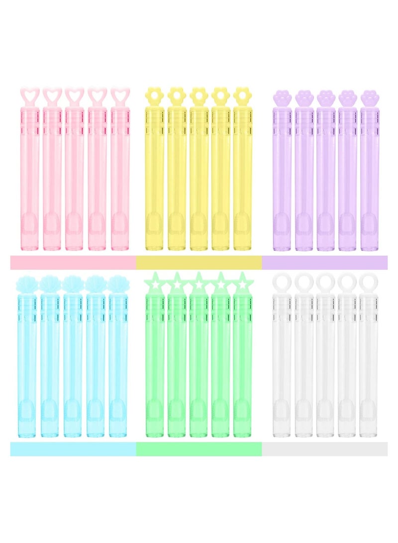 48 Pack Mini Bubble Wands(6 Style, 6 Colors), Bulk Bubble Party Favors, Goody Bags for Kid, Great Summer Outdoor Indoor Toys Gifts for Boy Girl, Valentine's Christmas Party Supplies - Image 3