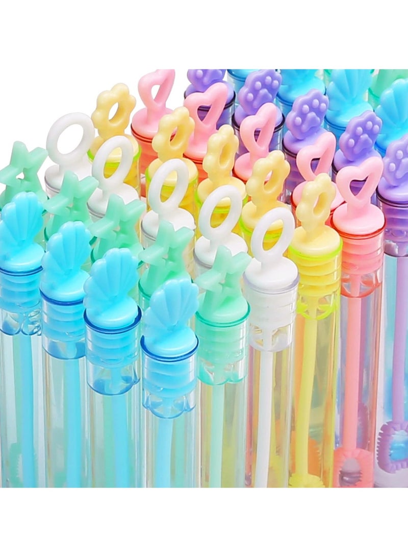 48 Pack Mini Bubble Wands(6 Style, 6 Colors), Bulk Bubble Party Favors, Goody Bags for Kid, Great Summer Outdoor Indoor Toys Gifts for Boy Girl, Valentine's Christmas Party Supplies - Image 5