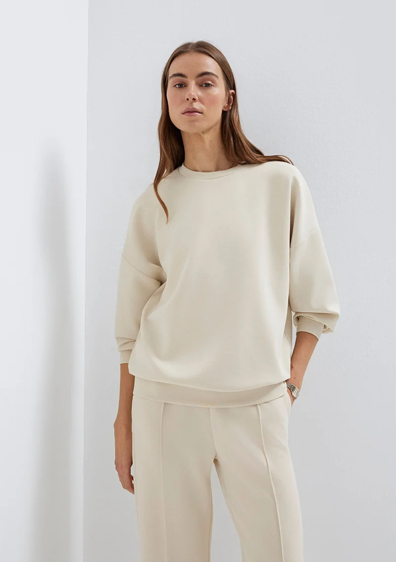 Mavi Lux Touch (TENCEL™) Modal Ecru Sweatshirt
