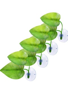 Unewshi 4 PCS Betta Bed Leaf Hammock for Betta Fish, Lightweight and Realistic Resting Spot, For Fish Leaf Pad, Ornamental Artificial Leaf Bed Aquarium Accessories, Fish Tank Decoration (Double Leaf)  - Image 4