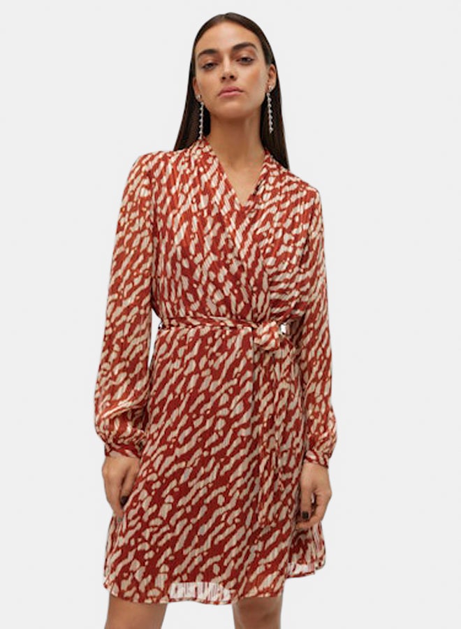 VERO MODA VERO MODA Womens Rie Longsleeve Wrap Dress  - Image 3