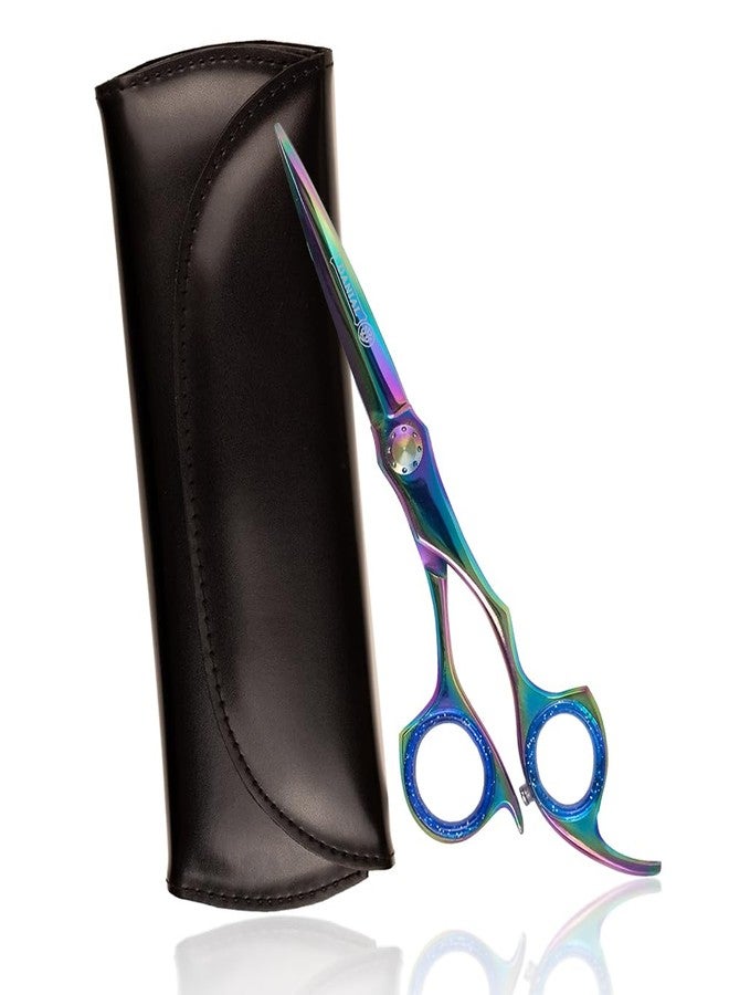 DANIAL 6.5" Stone Screw Titanium Coated 420C Japanese Stainless Steel Professional Barber Hair Cutting Scissors - Hair Cutting Scissors for Men and Women Multicolored - Image 1