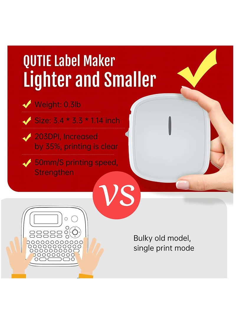 SYOSI - Portable Bluetooth Label Printer for Storage Shipping, Barcode Mailing Office Home Organizing, Sticker Maker Mini Label Maker with Multiple Templates(adhesive labels X2) - Image 1