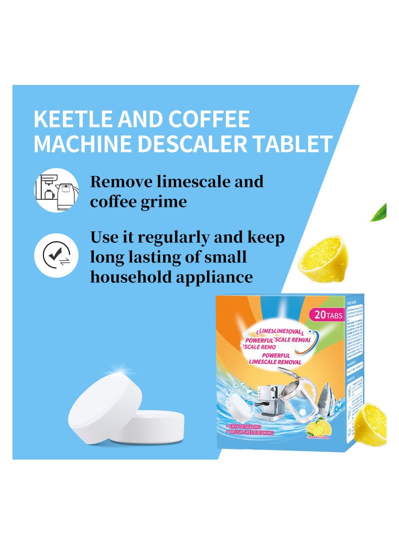 إزالة مقاييس الماء القوية، أقراص إزالة الترسبات للغلاية، مزيل الترسبات لآلة القهوة، 60 قرص، مزيل الترسبات، أقراص إزالة الترسبات للغلاية وآلة القهوة (60 قطعة) - Image 5