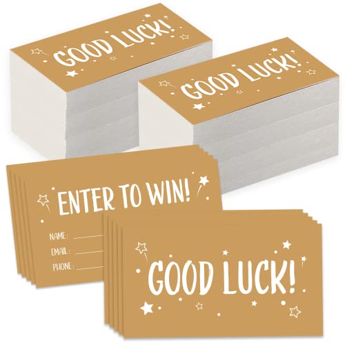 ABURRORI 600 Pcs Classic Enter to Win Raffle Tickets Cards 3.5 x 2 Inch Entry Form Ticket Cards for Contest, Auction, Raffles, Ballot Box with Space for Name, Email Address Phone Number Fields (600) - Image 1