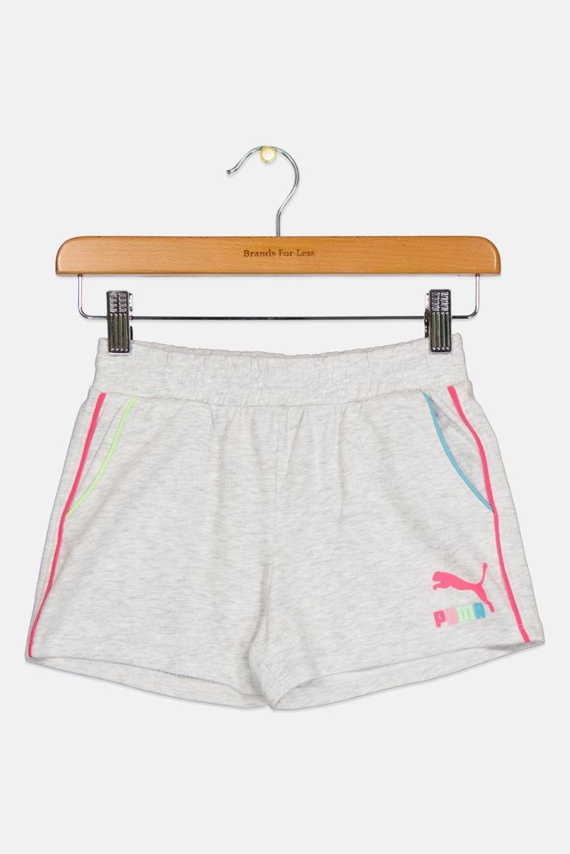PUMA Kids Girl Sportswear Fit Outdoor Shorts, Grey - Image 2