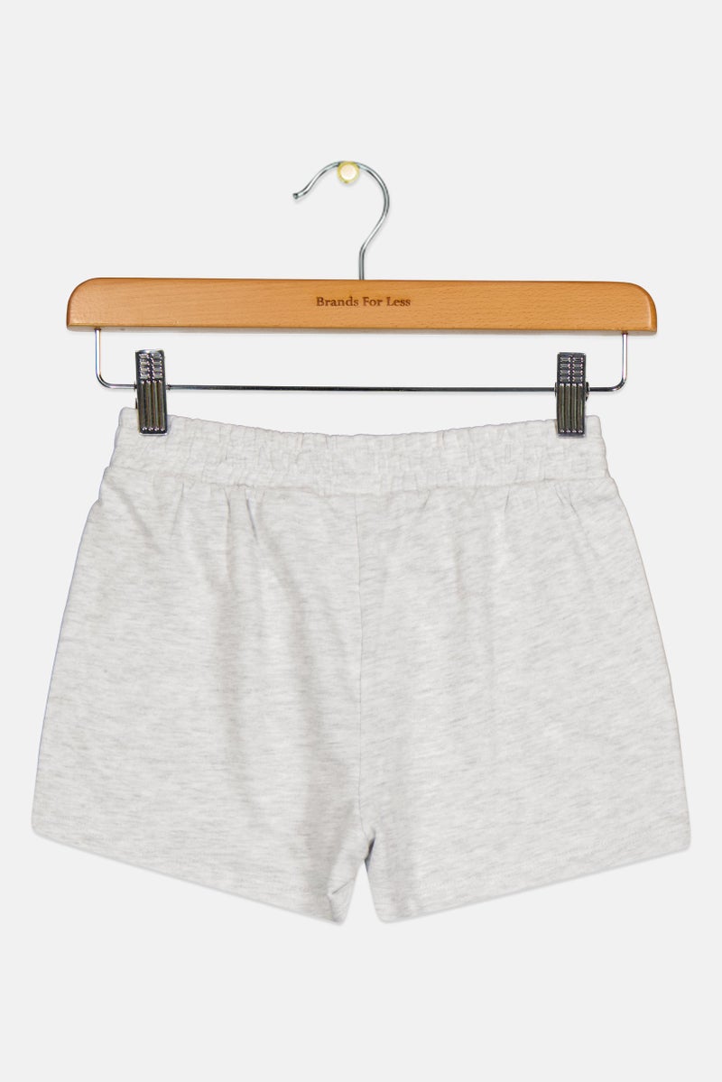 PUMA Kids Girl Sportswear Fit Outdoor Shorts, Grey - Image 3