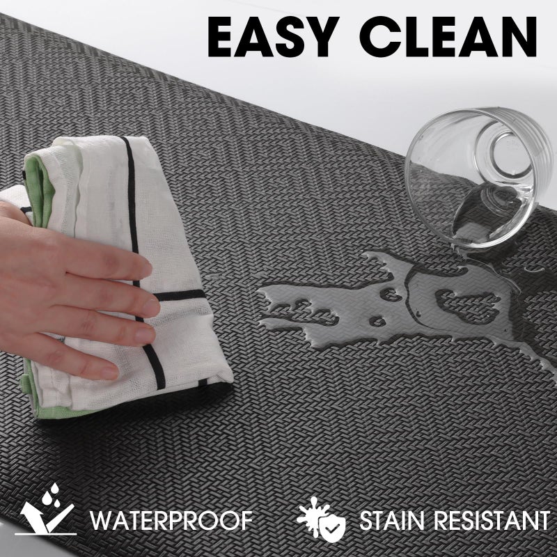 Mattitude Kitchen Mat Cushioned Anti-Fatigue Floor Mat Water Resistant Non-Slip Mats and Rugs Standing and Comfort Desk Mats for House Sink Office Laundry (Dark Grey, 17.3"x28") - Image 4