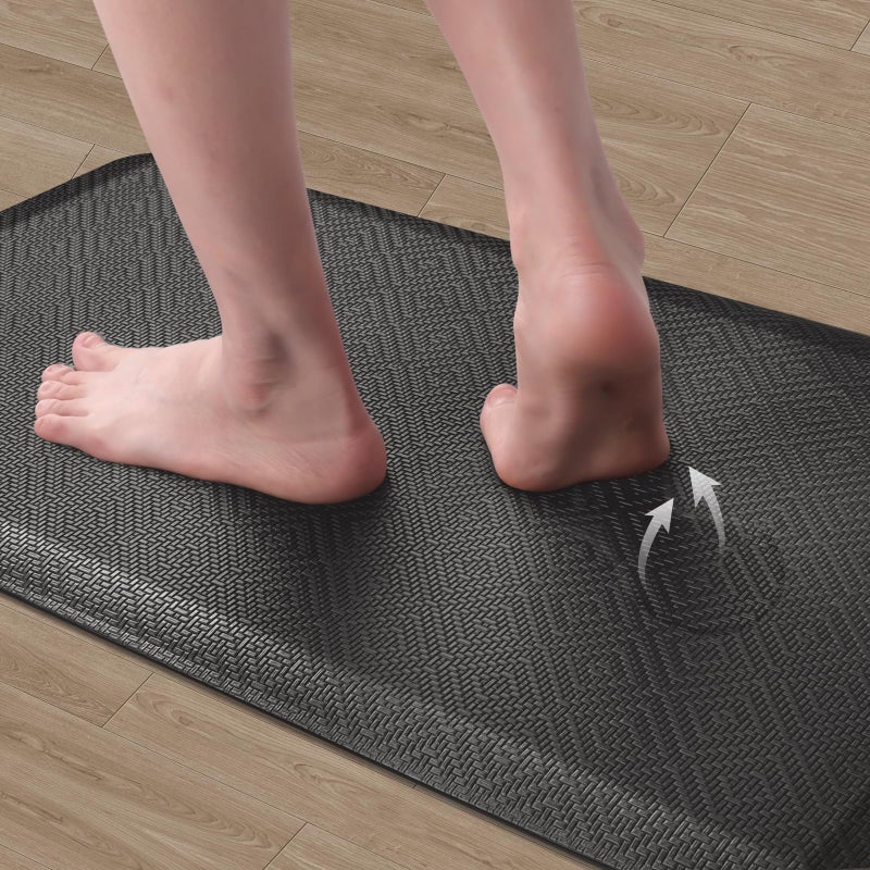 Mattitude Kitchen Mat Cushioned Anti-Fatigue Floor Mat Water Resistant Non-Slip Mats and Rugs Standing and Comfort Desk Mats for House Sink Office Laundry (Dark Grey, 17.3"x28") - Image 3