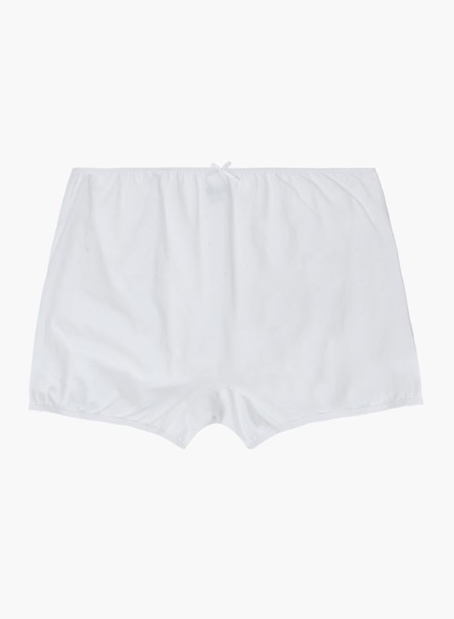 Styli Girls Pack of 5 - White Cotton Blend Boxer Briefs - Image 2