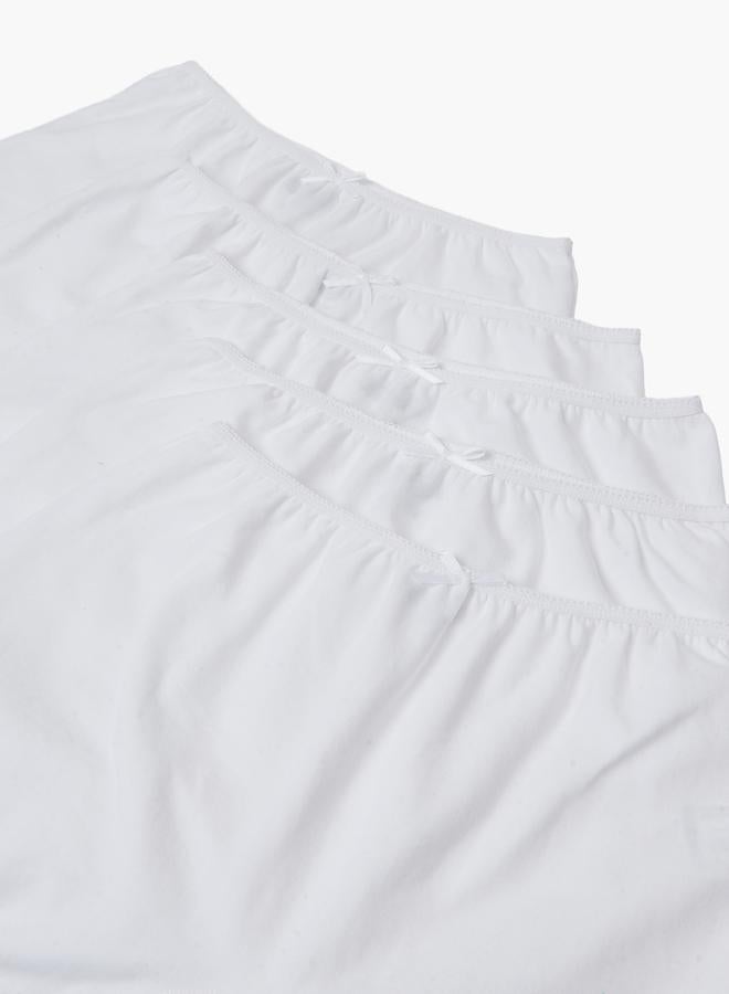 Styli Girls Pack of 5 - White Cotton Blend Boxer Briefs - Image 3