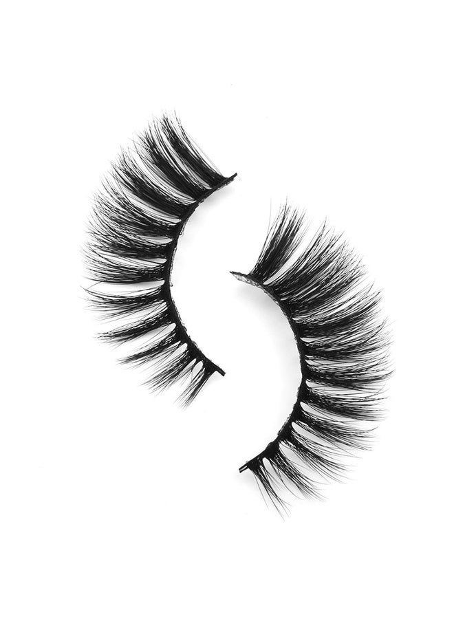 Chabeia 10 Pair 3D Mink Lashes Natural Look Pairs Fake Eyelashes , Bulk Pack Handmade Luxurious Volume Fluffy Natural Eyelashes , Comfortable and Soft Strip False Eyelashes for Women (G806) - Image 3