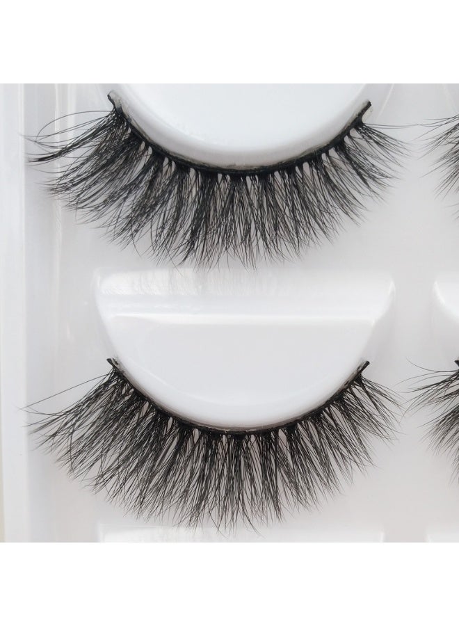 Chabeia 10 Pair 3D Mink Lashes Natural Look Pairs Fake Eyelashes , Bulk Pack Handmade Luxurious Volume Fluffy Natural Eyelashes , Comfortable and Soft Strip False Eyelashes for Women (G806) - Image 5