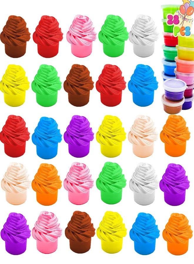 LUKBERA 28pcs Butter Slime for Kids, Playdough Modeling Clay for Valentines Day School Classroom Exchange Gift Party Favor Prizes - Image 1