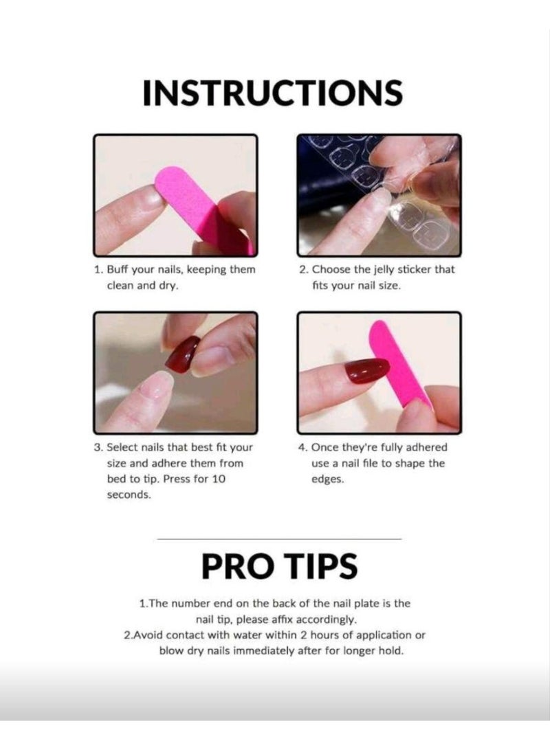 Shein 24pcs Square Shape Toenails Fashion Retro Nude Nails - Image 4