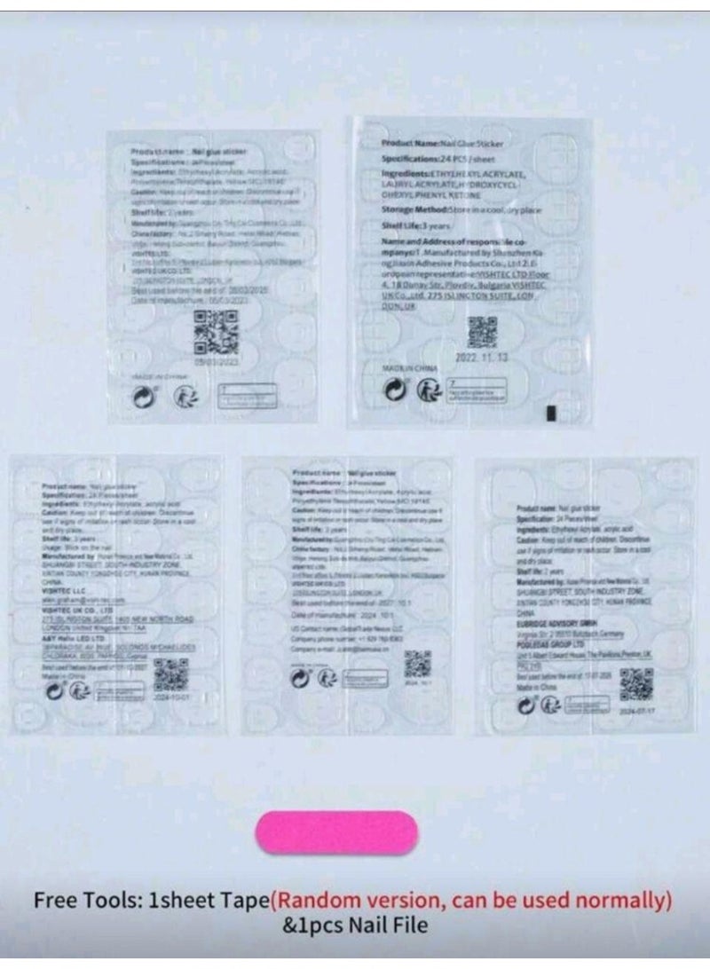 Shein 24pcs Square Shape Toenails Fashion Retro Nude Nails - Image 3