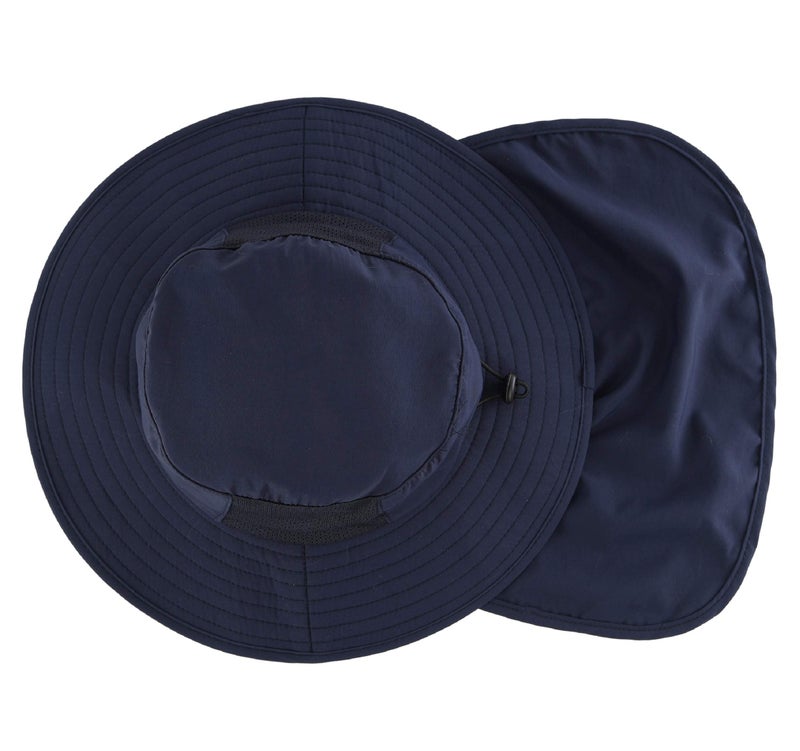 Connectyle Kids UV Sun Protection Flap Sun Hat Summer Safari Hat Fishing Sun Hats with Neck Cover Navy Blue - Image 3