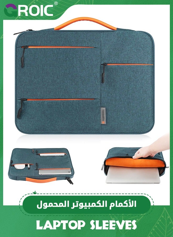 GROIC Navy Blue Laptop Sleeve Case, 15-16 inch Laptop Bag Water Resistant Durable Computer Carrying Case Compatible with MacBook Pro, MacBook Air, Notebook Computer Protective Case  - Image 1