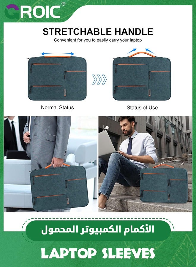GROIC Navy Blue Laptop Sleeve Case, 15-16 inch Laptop Bag Water Resistant Durable Computer Carrying Case Compatible with MacBook Pro, MacBook Air, Notebook Computer Protective Case  - Image 5