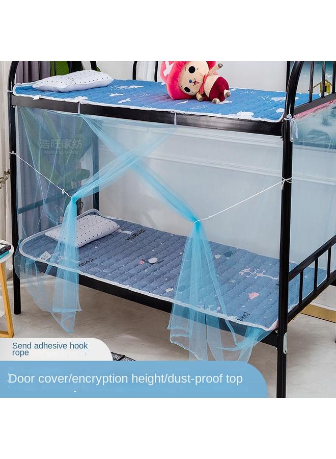 Bluejw 9V7T Student Dormitory Mosquito Net 0.9m Bedroom With Zipper Encrypted Square Net 90cm Single 1.2 M 1 - Image 1