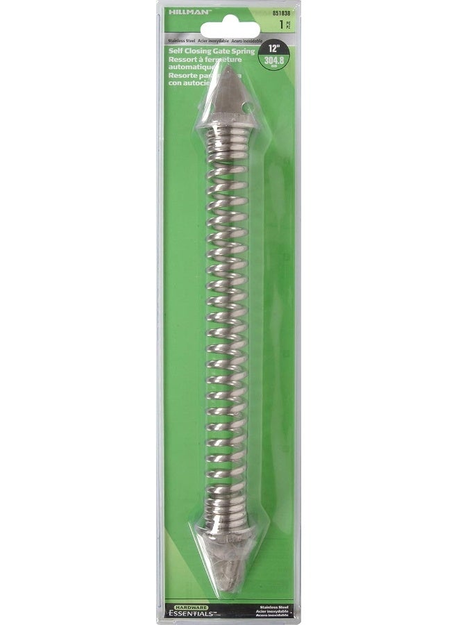 Hillman Stainless Steel Self-Closing Gate Spring, Adjustable Tension, 12-Inch - Image 4