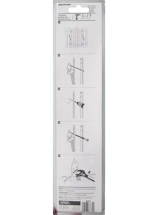 Hillman Stainless Steel Self-Closing Gate Spring, Adjustable Tension, 12-Inch - Image 5