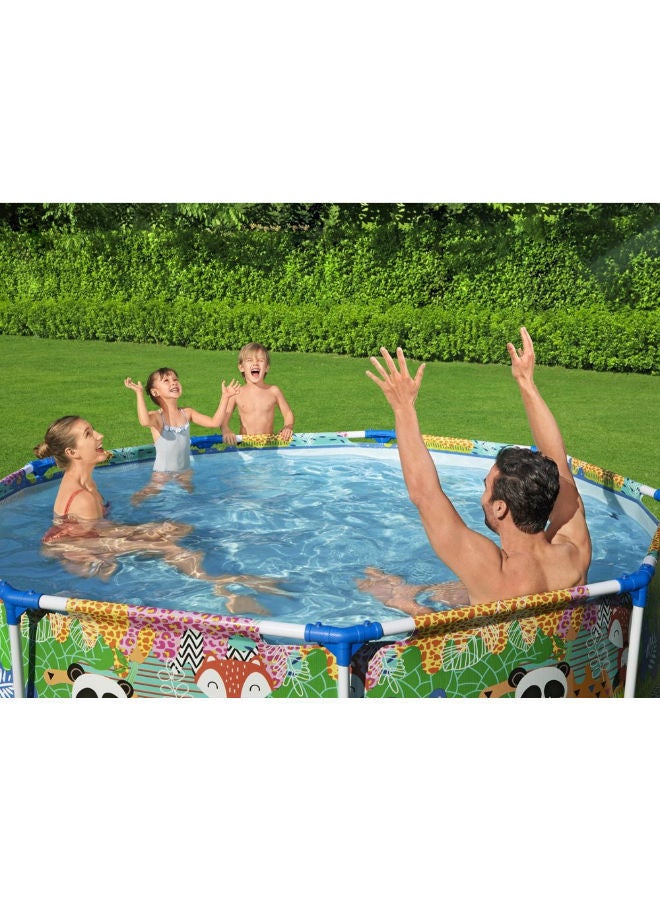 بست واي بيست واي 5612F حوض سباحة بإطار دائري سعة 3221 لتر – متعدد الألوان - Image 4