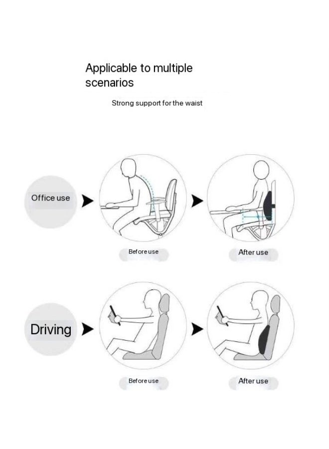Ergonomic Memory Foam Car Headrest And Lumbar Support Pillow – Neck And Back Support Cushion For Car, Office Chair And Home Comfort. - Image 5