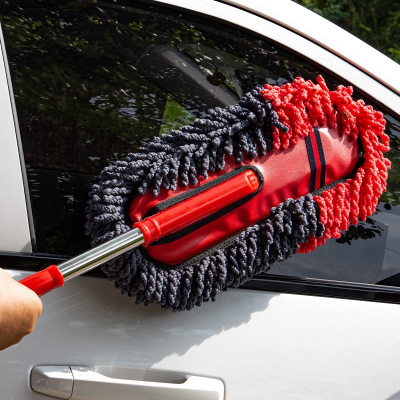 bzczh Soft Microfiber Car Duster Exterior Scratch Free Multipurpose Duster with Extendable Handle Duster for Car, Truck, SUV, RV and Motorcycle - Image 3