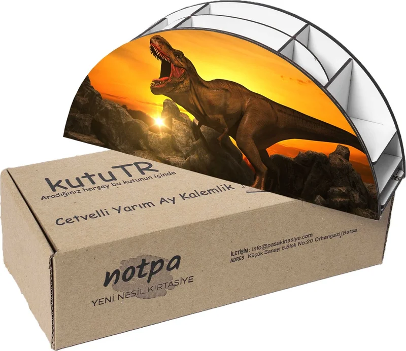 Notpa Wooden Vip Dinosaur and Sun Rainbow Ruler Desktop Pencil Holder Organizer For Kids VIP17