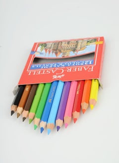 12 Colour Crayons Half Size