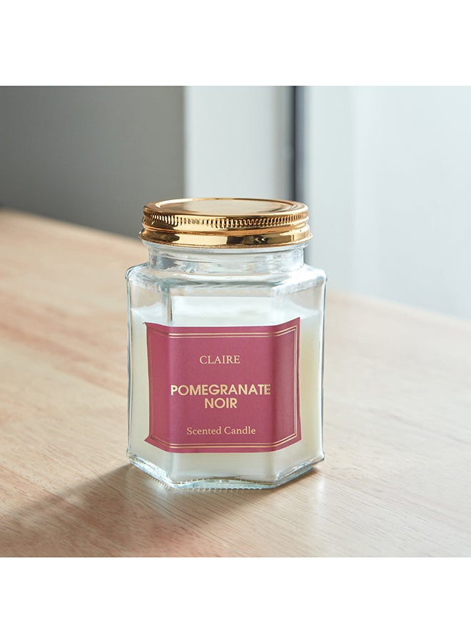 Home Box Claire Pomegranate Noir Hexa Glass Jar Candle -150 g - Image 1