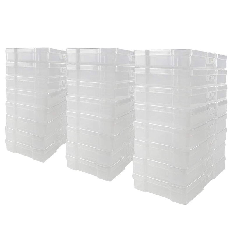 novelinks Photo Case 4" x 6" Photo Storage Boxes - Photo Organizer Cases Photo Keeper Picture Storage Containers Box for Photos - 24 PACK (Clear) - Image 3