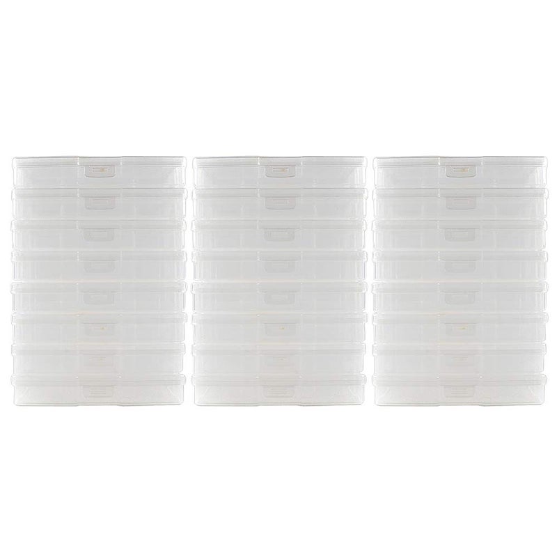 novelinks Photo Case 4" x 6" Photo Storage Boxes - Photo Organizer Cases Photo Keeper Picture Storage Containers Box for Photos - 24 PACK (Clear) - Image 1