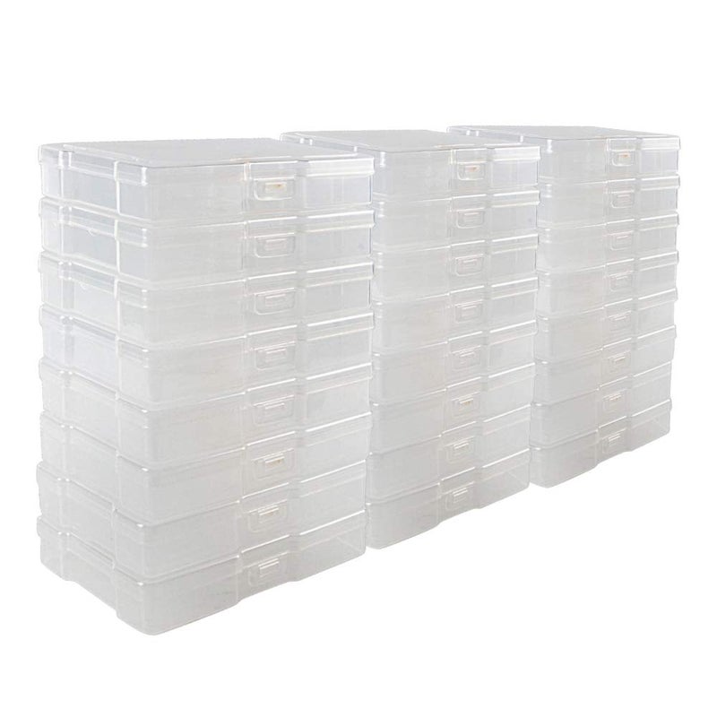 novelinks Photo Case 4" x 6" Photo Storage Boxes - Photo Organizer Cases Photo Keeper Picture Storage Containers Box for Photos - 24 PACK (Clear) - Image 4