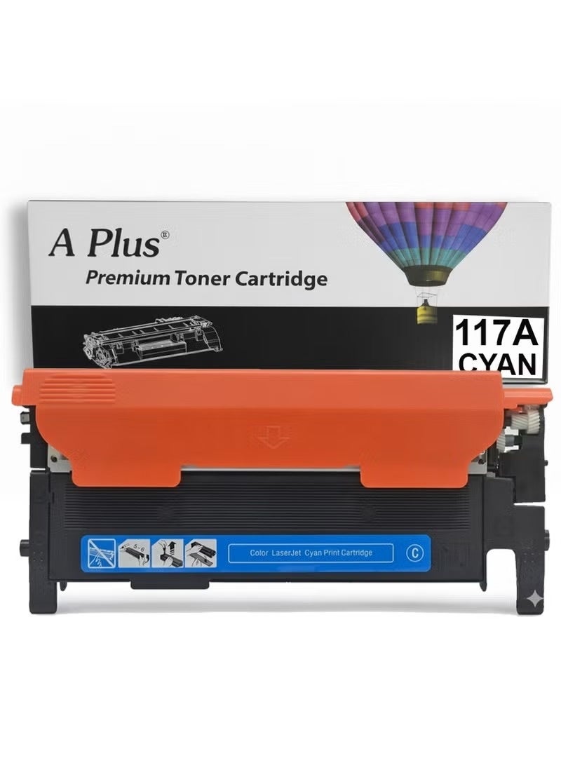 A Plus 117A Cyan Compatible Toner Cartridges W2071A for HP Color Laser 150a, 150nw, MFP 178n, 179fnw - Image 1