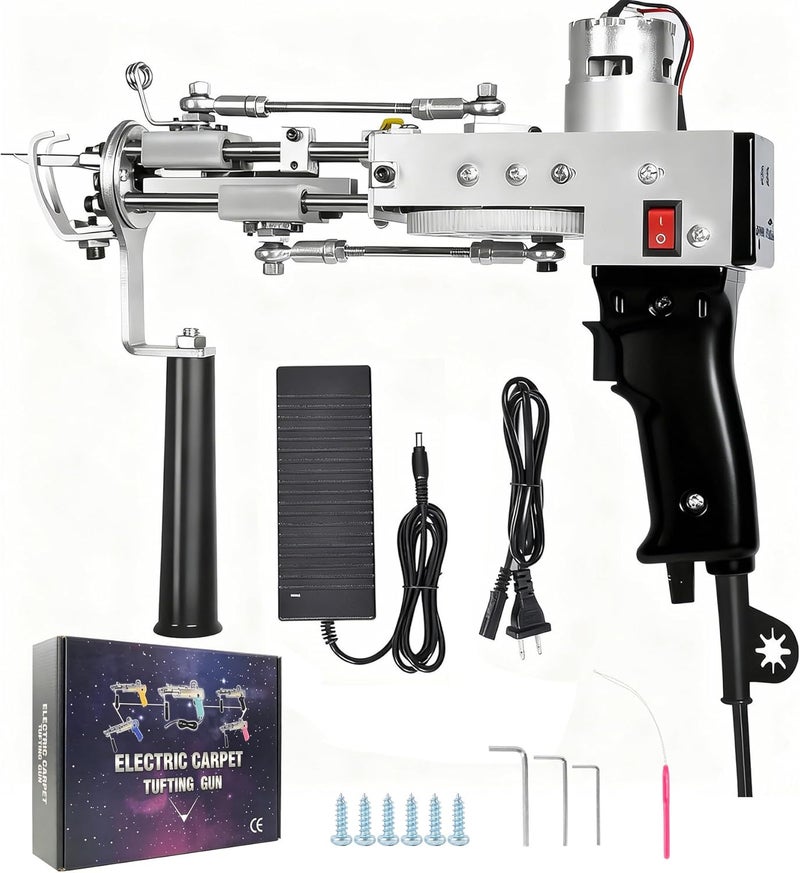 Vehipa Tufting Gun 2 in 1 Loop Pile Cut Pile Rug Gun Machine Starter Kit for Tufting Lover - Image 1