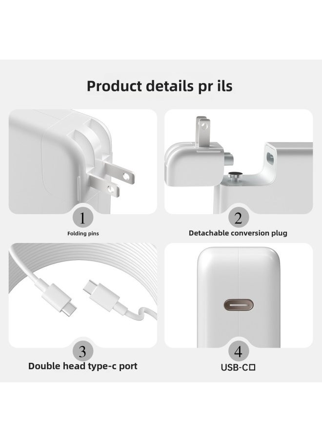 Generic - Cross Border Hot Sale 61W87W96W For Apple Laptop Power Adapter Macbook Computer Charger-Color:30w Type-c With 2m Cable-Specifications:Australian Regulations - Image 1