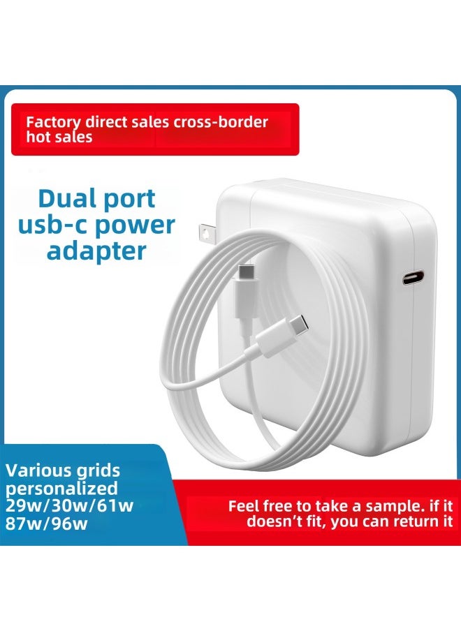 Generic - Cross Border Hot Sale 61W87W96W For Apple Laptop Power Adapter Macbook Computer Charger-Color:30w Type-c With 2m Cable-Specifications:Australian Regulations - Image 1