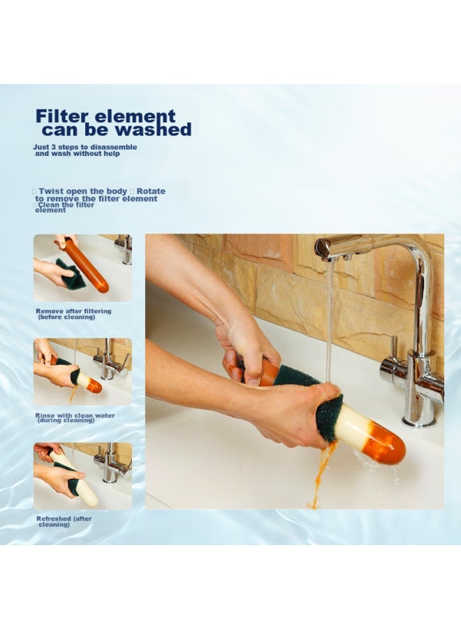 دولتون Doulton Water Purifier For Home Direct Drinking, مرشح مياه صنبور المطبخ, Diatomaceous Earth Ceramic Water Purification System, لا مياه صرف صحي, آلة مياه شرب قابلة للغسيل بالترشيح الفائق D-cp203 - Image 3