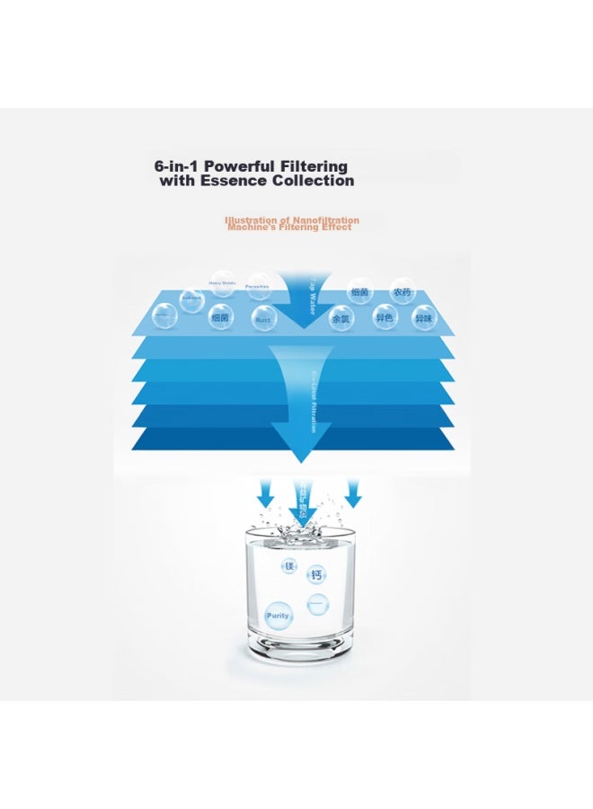 دولتون Doulton Water Purifier For Home Direct Drinking, مرشح مياه صنبور المطبخ, Diatomaceous Earth Ceramic Water Purification System, لا مياه صرف صحي, آلة مياه شرب قابلة للغسيل بالترشيح الفائق D-cp203 - Image 2