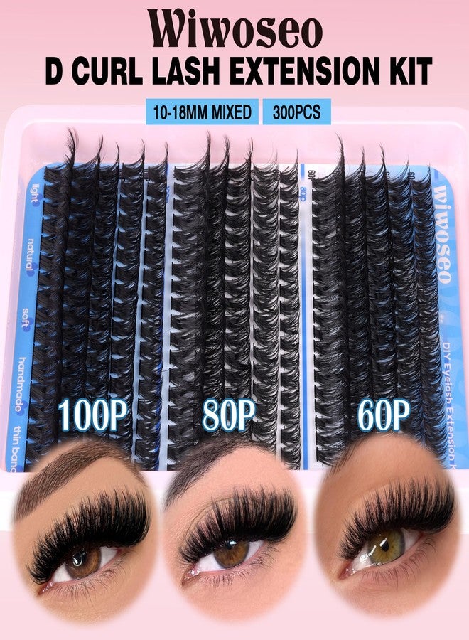 wiwoseo Cluster Eyelashes Extension Cluster Lashes Natural Look Individual Lashes Extensions Cluster Eyelash Wispy Lash Clusters - Image 2