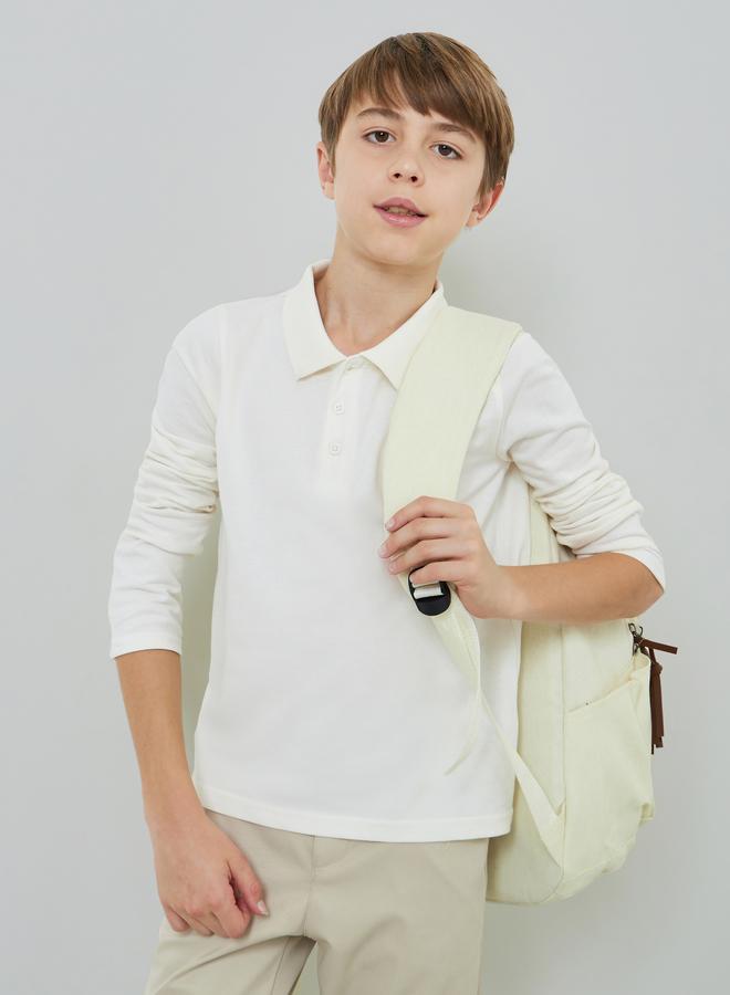 Styli Teens Pack of 2 - Cotton Long Sleeves Polo T-Shirt - Image 5