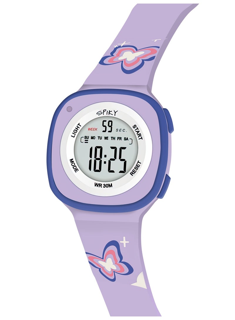 SPIKY Digital Sports Watch for Kids | Multifunctional, Luminous Display, Alarm | Water Resistant & Printed Silicone Strap | Best Birthday Gift Wrist Watches for Girls & Boys | Age 2-14 yrs - Image 2