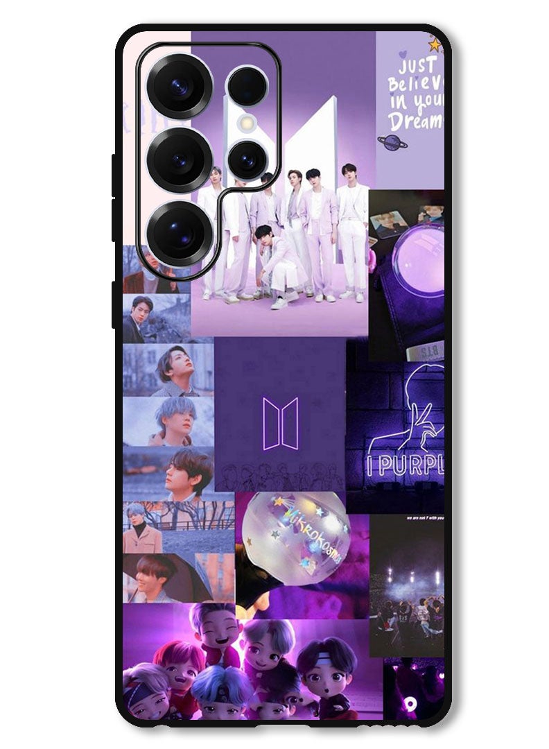 Theodor غطاء واقي مضاد للخدش ومقاوم للصدمات لجهاز سامسونج جالاكسي S25 ألترا BTS كولاج - Image 1